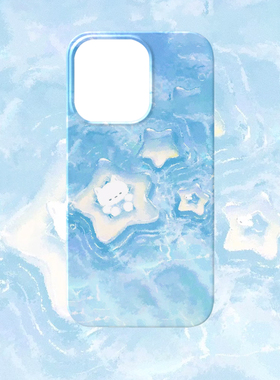 蓝色小清新猫咪手机壳适用iPhone17promax苹果16菲林13星星15小米14硬oppo华为mate70荣耀Pura80红米vivox200