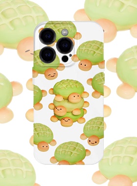 可爱绿色小乌龟手机壳适用iPhone17promax苹果16菲林14一加13小米15简约oppo华为mate70荣耀P80红米vivox200s
