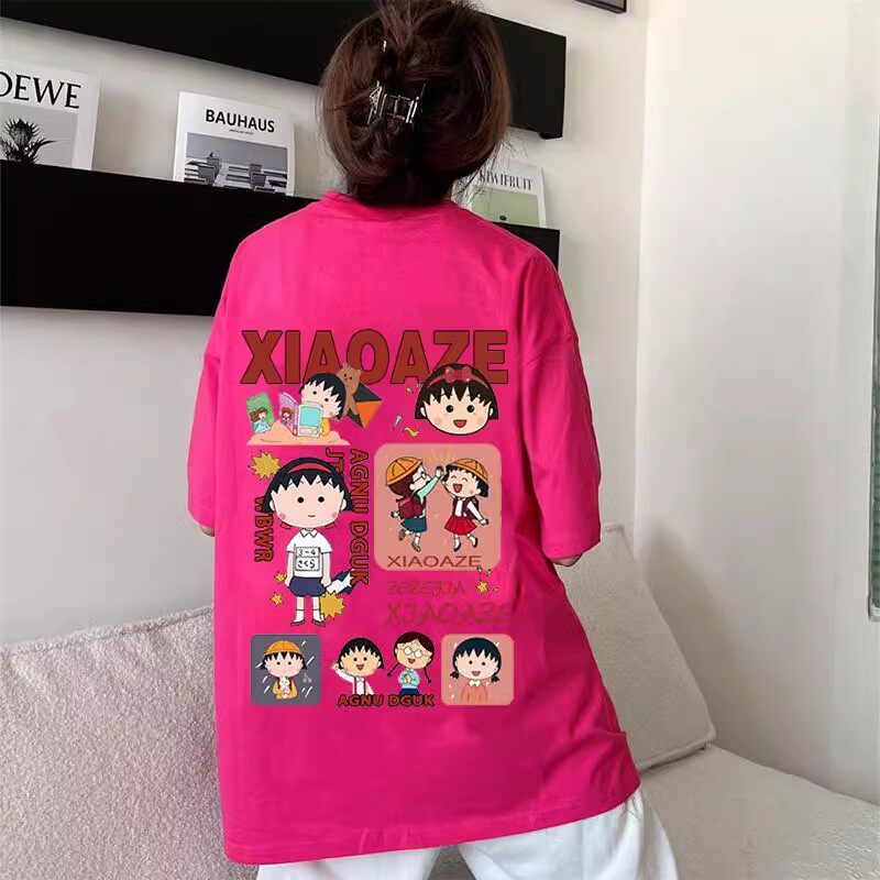 短袖休闲重磅印花纯棉女免费试穿