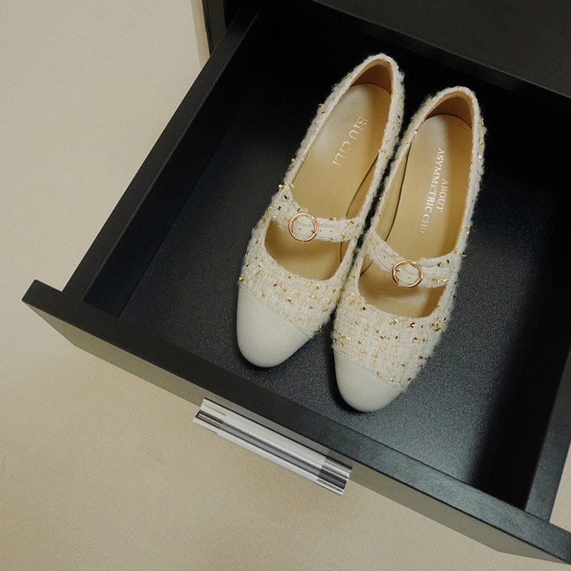 BIUCILI进口花呢优雅气质玛丽珍