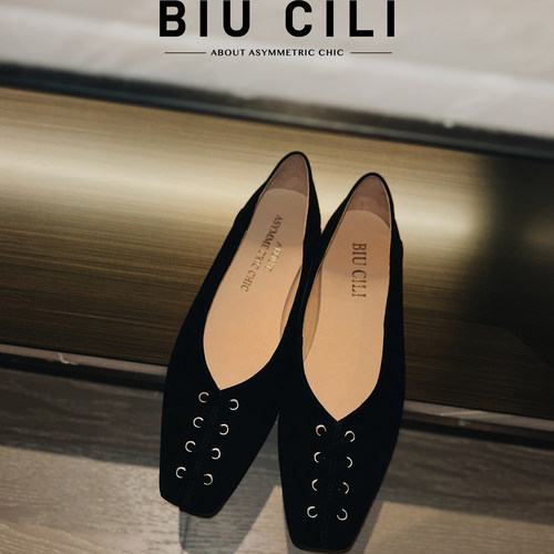 BIUCILI早秋法式优雅可踩跟单鞋