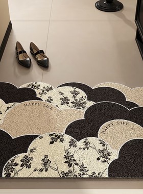 入户地垫中式防尘耐脏易打理丝圈地垫刮泥蹭土玄关家用脚垫可剪裁