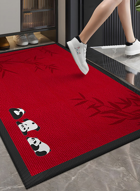新款入户门地垫喜庆门垫红色中式高级入门地毯可裁剪门垫脚垫垫子