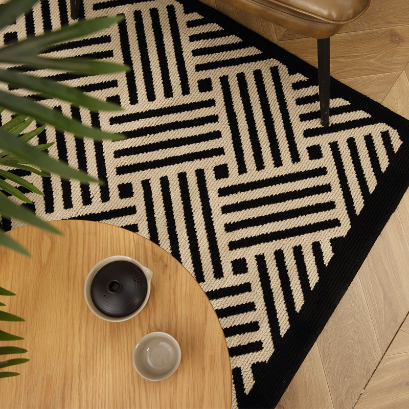 新中式高端进门地垫入户门垫客厅玄关床边地毯门口脚垫子耐脏家用