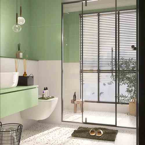 水磨石牛油果绿卫生间墙砖