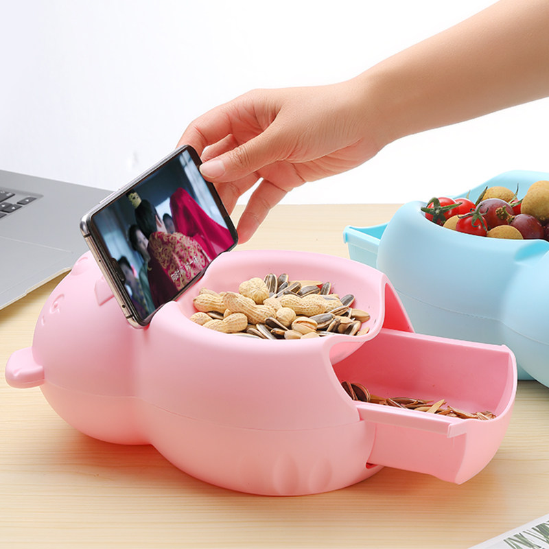 懒人嗑瓜子神器双层吃瓜子盘客厅水果盘家用糖果盒创意零食干果盘|ruв категории посуда, посуда, фрукты бассейна/компот/корзина - от Buy2taobao.com для оказания профессиональной услуги покупки агента Taobao