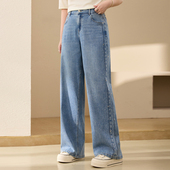 个性 遮胯显瘦裤 烫钻牛仔裤 纤莉秀大码 女装 子胖mm2025秋装 新款
