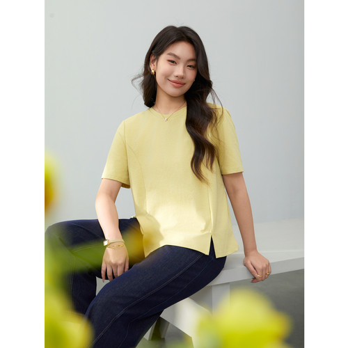 【原纱防晒速干T】欧若风抗菌短袖T恤纤莉秀大码女装胖mm夏装新款