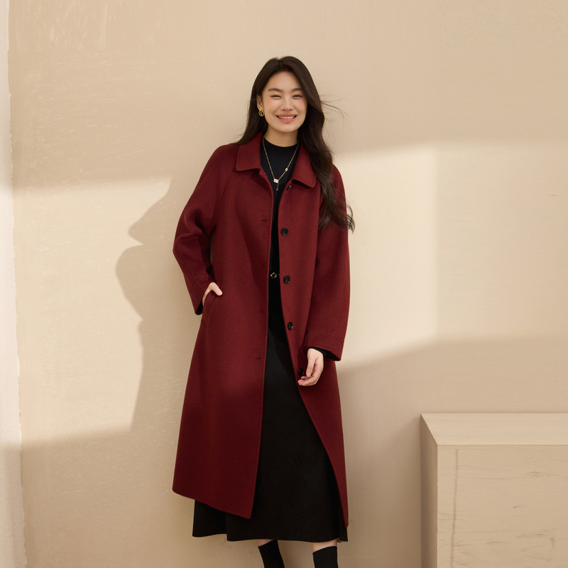 【100%绵羊毛】时髦气质双面毛呢外套纤莉秀大码女装胖mm秋装新款,女装/女士精品,常规大码外套,淘宝优惠券,粉丝福利购,淘宝优惠卷