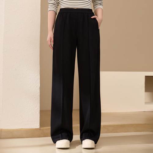 【舒适松紧腰裤子】纤莉秀大码女装休闲百搭运动裤胖mm2025秋新款