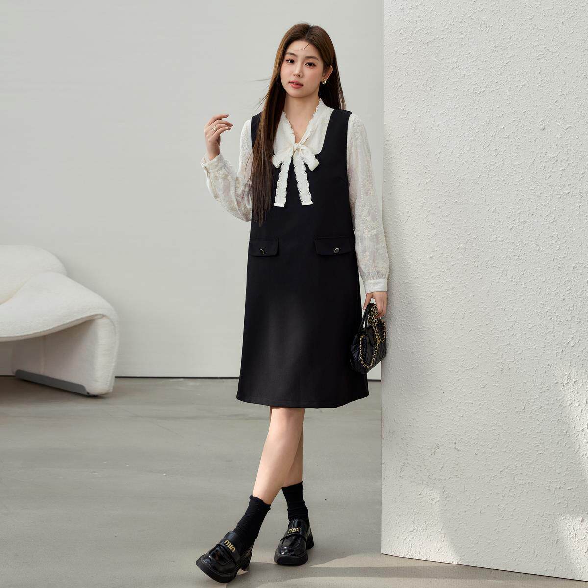 【气质轻熟风优雅通勤两件套装】纤莉秀大码女装胖mm2025春装新款