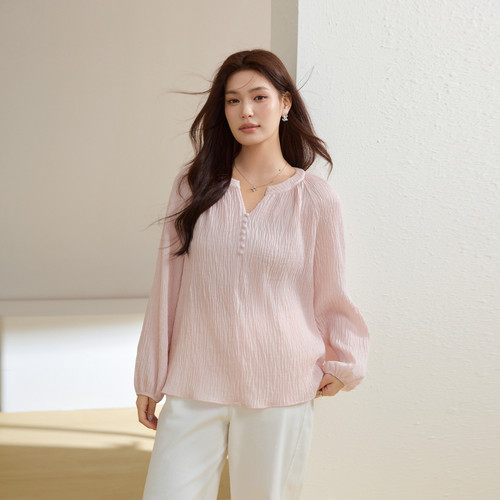 【莱赛尔柔软衬衫】纤莉秀大码女装气质轻熟风上衣胖mm2026春新款