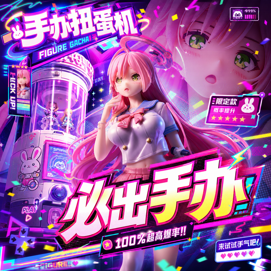 日版美女景品手办扭蛋机福袋盲盒魔力赏动漫摆件时崎狂三成人玩具