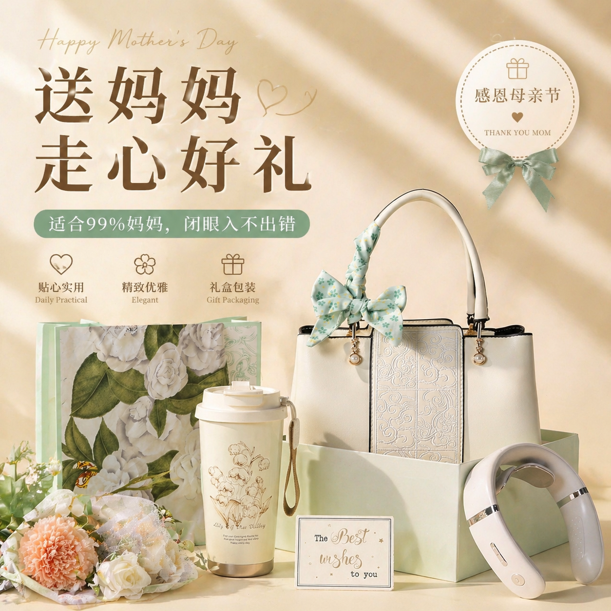 母亲节礼物送妈妈婆婆丈母娘包包礼盒实用生日礼物高级感创意礼品