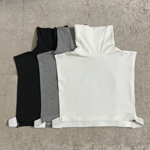 秋冬纯棉高领假领子女内搭打底毛衣领保暖围脖配卫衣假领男堆堆领