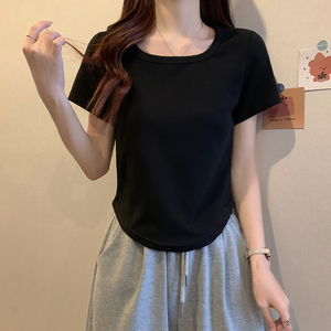 韩版百搭短款上衣女夏季