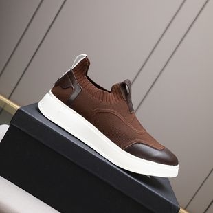 邦家尼欧洲站牛津鞋套脚懒人鞋单鞋牛皮乐福鞋男鞋一脚蹬欧美布面