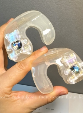U型抓夹发夹【8cm】醋酸双面小熊爱心闪钻中号鲨鱼夹韩国东大门