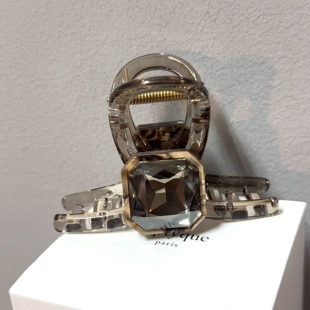 贵气【8cm】抓夹发夹韩国东大门「方水晶」后脑勺鲨鱼夹高级头饰