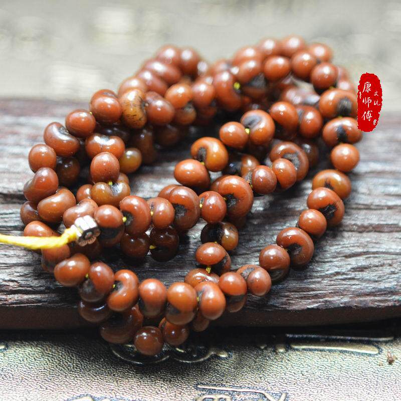 风化金佛草菩提 佛珠 棕色黑色白色金佛草菩提子佛珠 先知菩提