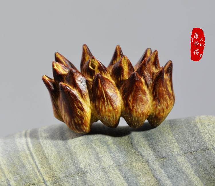 滴血莲花多瓣连体籽 刀工雕刻山菠萝野菠萝滴血莲花 紫金钵盂菩提