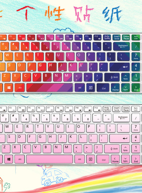 适用于雷柏E9100P 9300T 9300G 9060M KM660键盘贴按键贴纸撞色卡通可爱个性装饰无线键盘E9300P