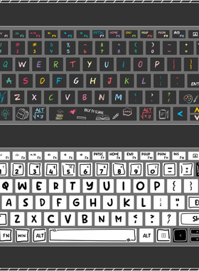 微软Surface Book2 Laptop3/4/5笔记本电脑保护膜防尘套垫简约卡通可爱个性定制装饰粉色女生绿色蜡笔小新