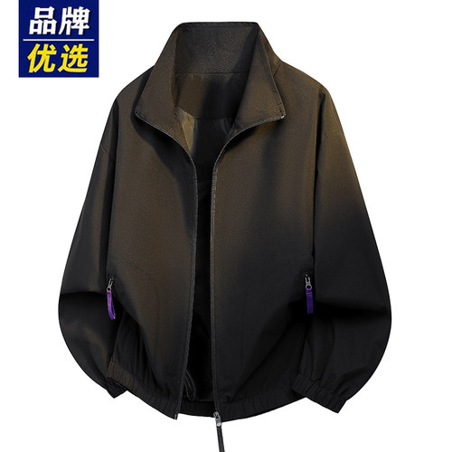 品牌优选立领外套男美式宽松高街痞帅休闲青少年潮牌学生飞行夹克