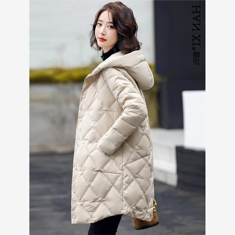 高端轻薄菱格羽绒棉服女2024年冬新款爆款时尚保暖棉衣女棉袄外套