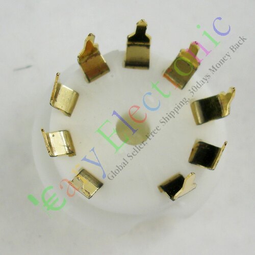 小9脚电子管座，适用于12AX7，12AT7，12AU7，ECC83，ECC82，E88CC 6922 6p1 6p14 6n1 6n11等。镀金脚，PCB板安装用