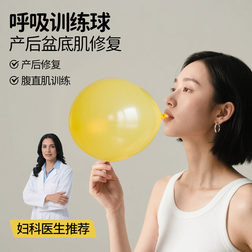 腹式呼吸训练气球吹气球产后修复