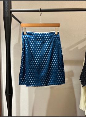【韩钰DESIGN】26夏季新款 韩系蓝色波点A字简约显瘦半身裙女