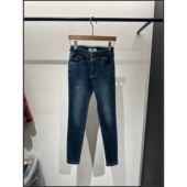 韩钰DESIGN 高腰显瘦弹力修身 小脚裤 牛仔裤 女