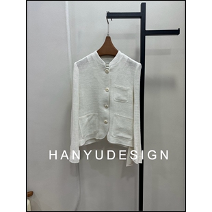 极简风亚麻立领干练短外套女 26早春新款 韩钰DESIGN