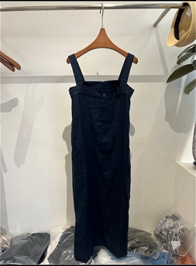 【韩钰DESIGN】26夏季新款 学院风减龄蓝色高腰背带连体裤女