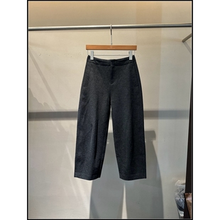 简约百搭绵羊毛弯刀阔腿休闲裤 时尚 女 韩钰DESIGN