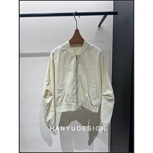 简约百搭立领拉链短外套女 26早春新款 韩钰DESIGN