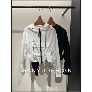 连帽抽绳拉链百搭休闲短外套女 26早春新款 韩钰DESIGN