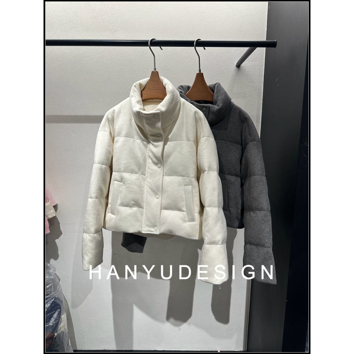 韩钰DESIGN经典设计立领短款羽绒