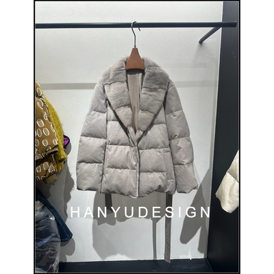 韩钰DESIGN轻奢休闲风翻领皮草