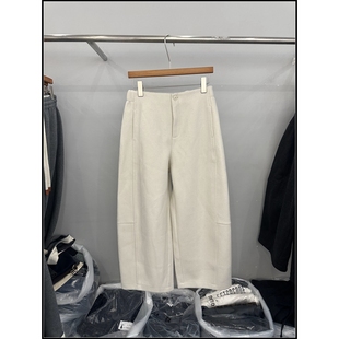 休闲裤 纯色弯刀天丝羊毛呢子阔腿裤 女 韩钰DESIGN