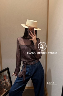 衬衫 私信询价 百搭波点印花长袖 时尚 韩钰DESIGN 2026早春新款