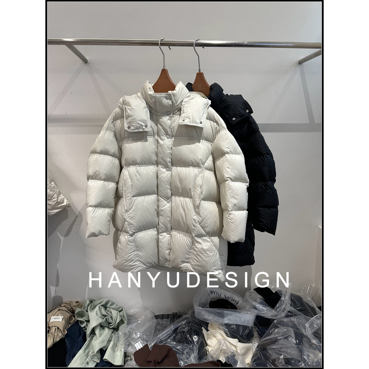 韩钰DESIGN时尚百搭连帽羽绒服