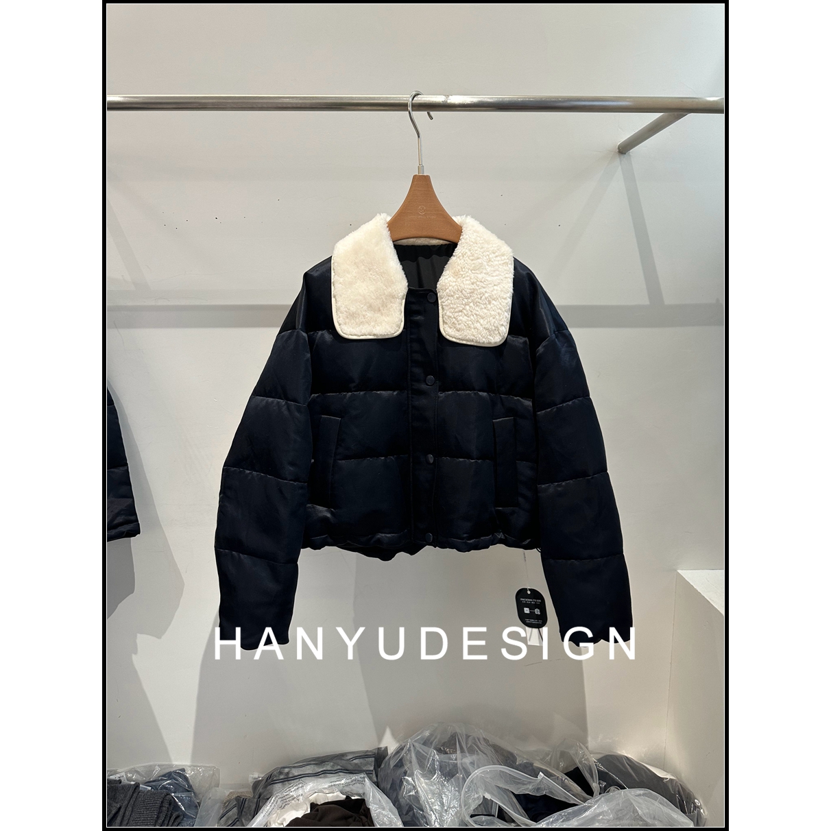 韩钰DESIGN桑蚕丝皮毛一体短外套