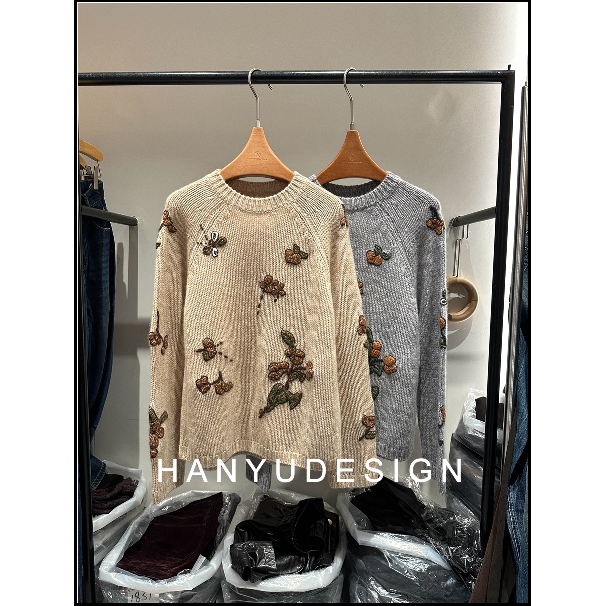 韩钰DESIGN100%山羊绒毛衣