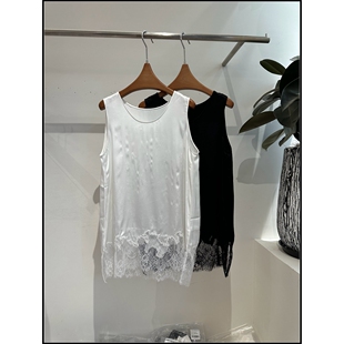 蕾丝拼接无袖 白色法式 26早春新款 背心女 韩钰DESIGN