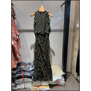 26早春新款 桑蚕丝复古波点荷叶边连衣裙女 韩钰DESIGN