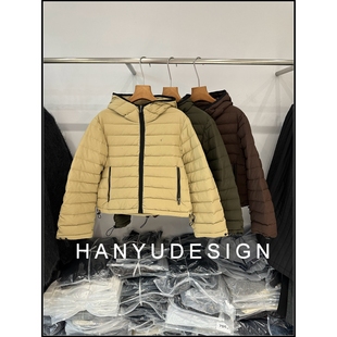 轻盈保暖拉链拉链90白鹅绒服羽绒服外套 韩钰DESIGN