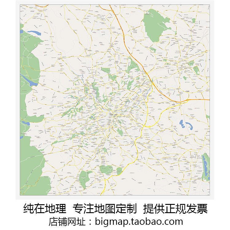 英国谢菲尔德sheffield地图2022版 路线定制移民外贸旅游行公司