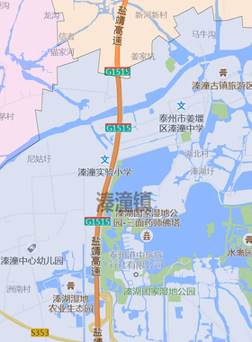 姜堰区地图高清贴图江苏省泰州市彩色墙贴年路线